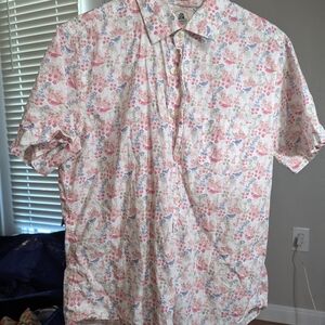 Floral Casual Button-Down Shirt for Men